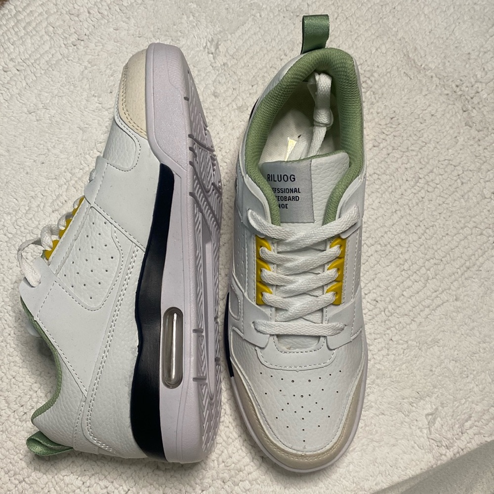 RILUOG, Professional Skateboard Shoes, white, Size 41